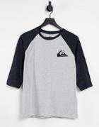 Quiksilver Standard Raglan T-shirt In Gray-grey