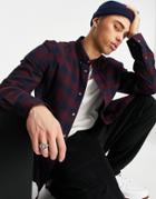 French Connection Long Sleeve Gingham Check Flannel Shirt In Chateux-grey