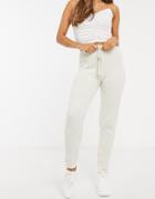Missguided Yarn Knitted Co-ord Pant In Cream-white