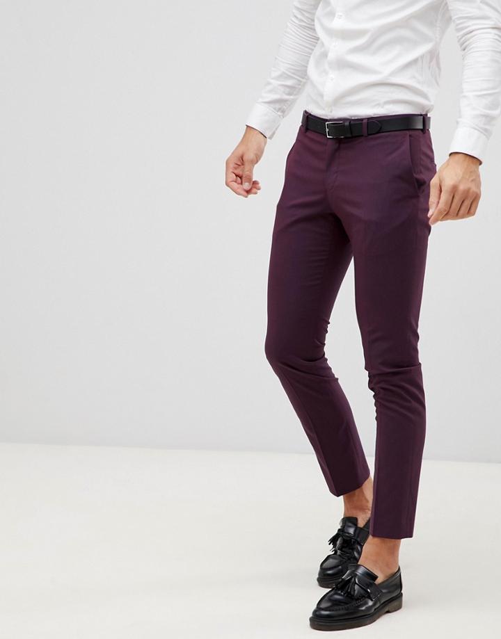 Selected Homme Damson Suit Pants In Skinny Fit - Red
