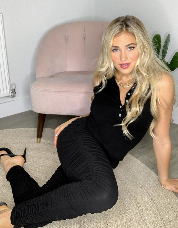 Fashionkilla Gathered Leggings Co-ord In Black