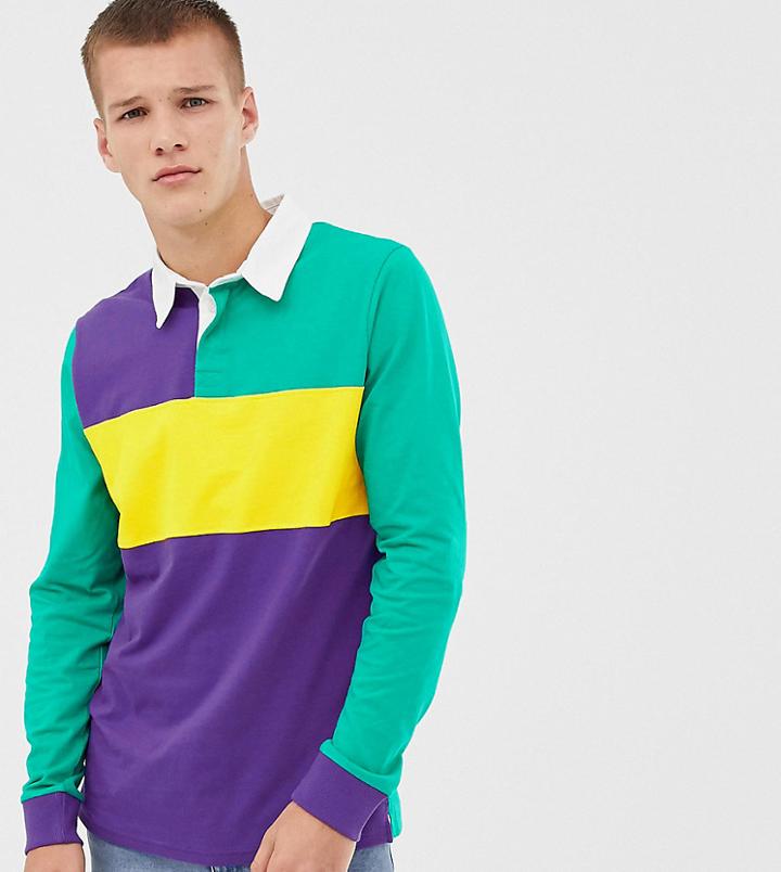 Another Influence Tall Rugby Long Sleeve Top - Purple