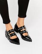 Asos Maegan Pointed Flat Shoes - Black