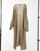 Missguided Cardigan With Balloon Sleeves In Mocha-brown