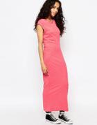 Brave Soul T-shirt Maxi Dress - Vintage Coral