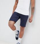 Asos Design Tall Denim Shorts In Slim Navy - Navy