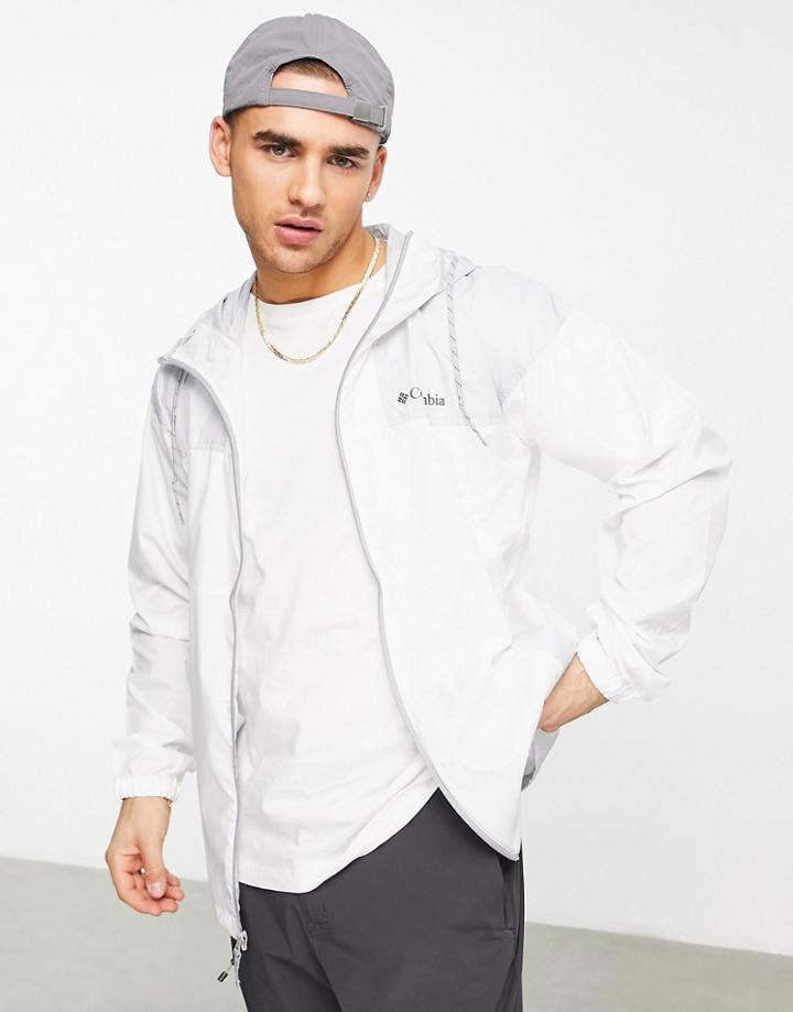 Columbia Flash Challenger Windbreaker Jacket In White