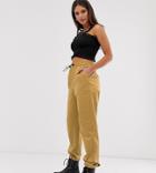 Collusion Tall Cuffed Cargo Pants-beige