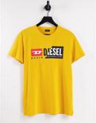 Diesel T-diego-cuty T-shirt In Yellow