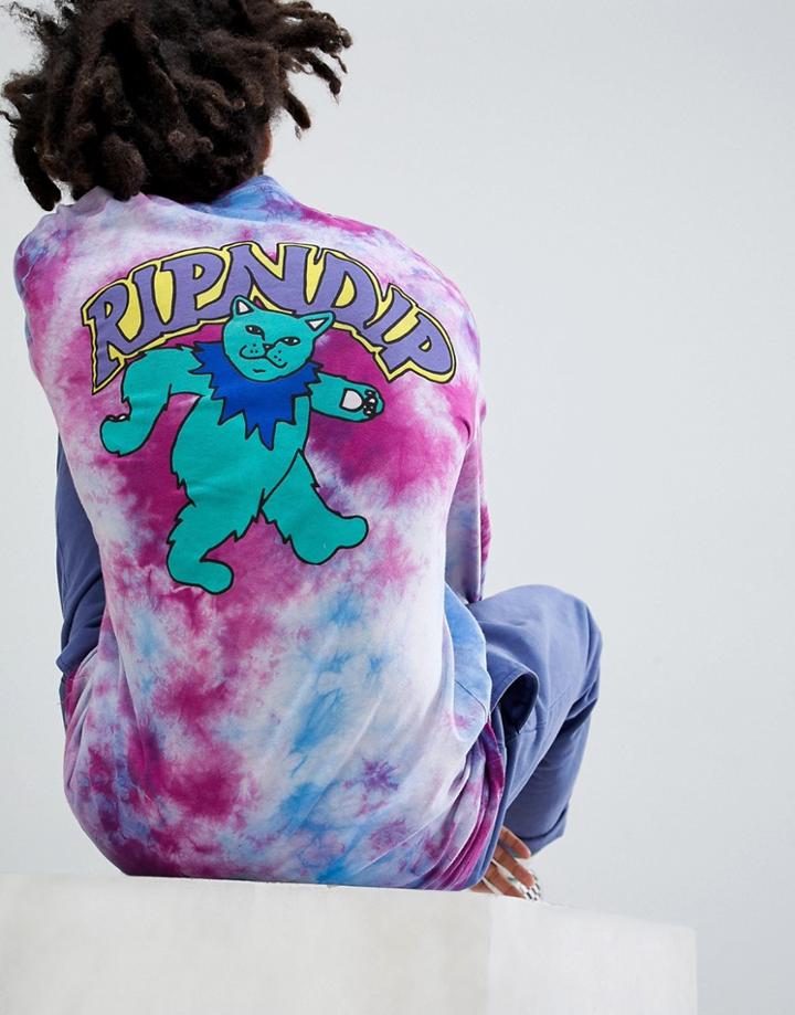 Ripndip Dancing Nerm Long Sleeve T-shirt In Purple - Purple
