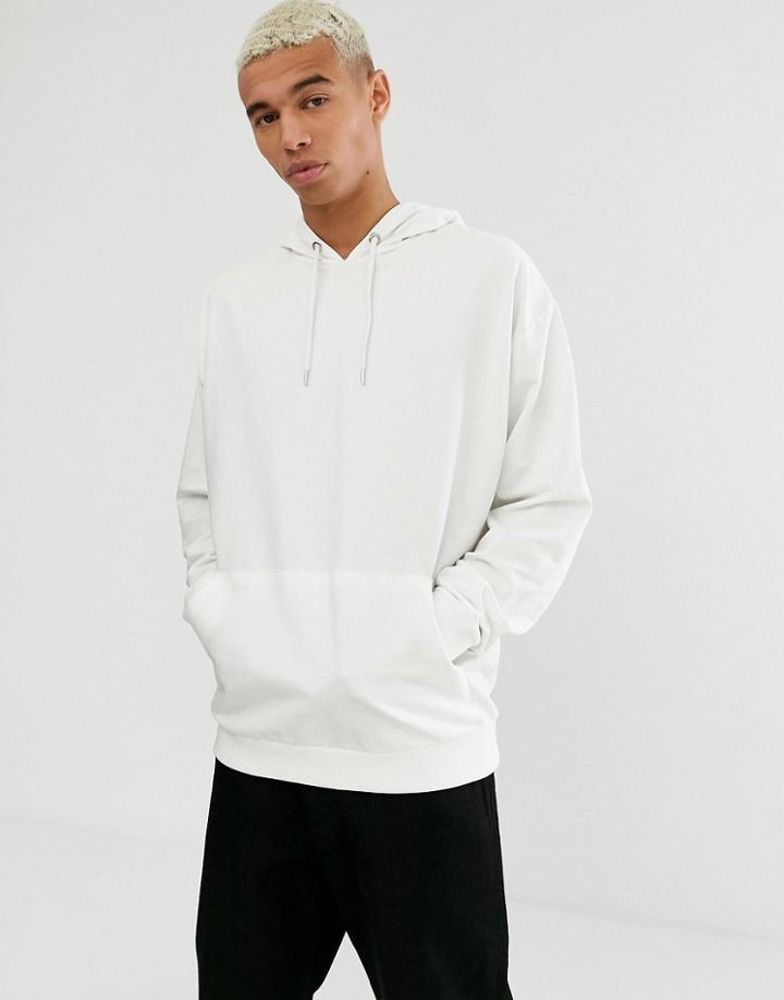 Asos Design Lightweight Oversized Hoodie In White