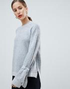 Native Youth Tie Sleeve Knit - Gray