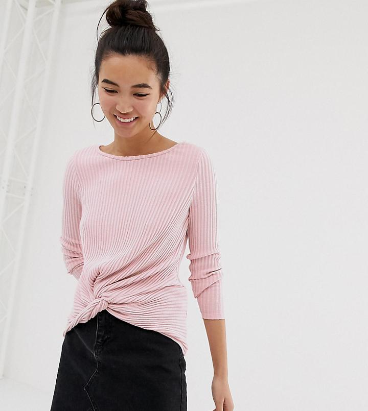 New Look Twist Front Top In Nude