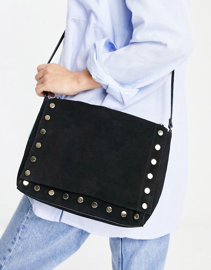 Urbancode Suede Studded Bag In Black