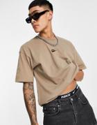 Nike Premium Essential Oversized T-shirt In Black-brown