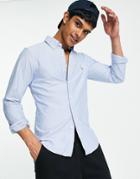 Polo Ralph Lauren Oxford Shirt In Slim Fit Blue-blues
