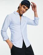 Polo Ralph Lauren Oxford Shirt In Slim Fit Blue-blues