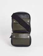 Bolongaro Trevor Leather Utility Crossbody Bag In Black