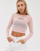 Asos Design Mesh Top With Nothing Print - White