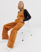 Asos Design Stitch Detail 70s Overall - Red