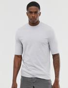 Asos Design Organic Smart Slim Fit T-shirt In Gray - Gray