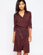 Influence Ditsy Print Shirt Dress With Belt - Multi