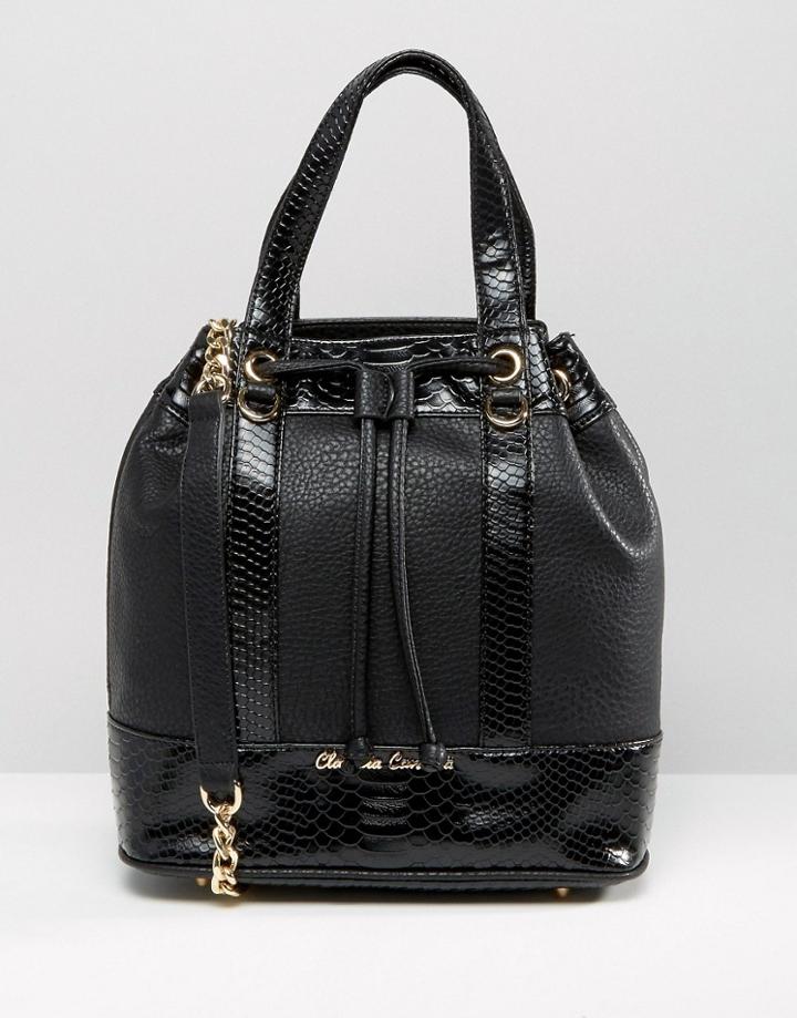 Claudia Canova Shoulder Bag With Chain Straps - Black
