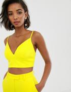 Asos Edition Suit Two-piece Bralette - Yellow