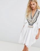 Seafolly Embroidered Caftan - White