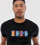 Asos Design Tall T-shirt With Asos Graphic-black