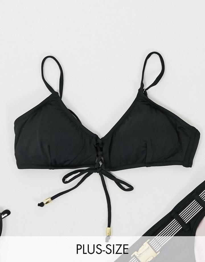 Only Florida T-e Up Bikini Top In Black