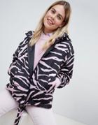 Asos Design Animal Windbreak Jacket - Multi