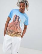 Weekday T-shirt In Blue With Nevada Print - Blue