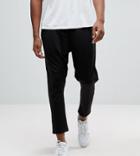 Asos Tall Tapered Jogger In Poly Tricot - Black