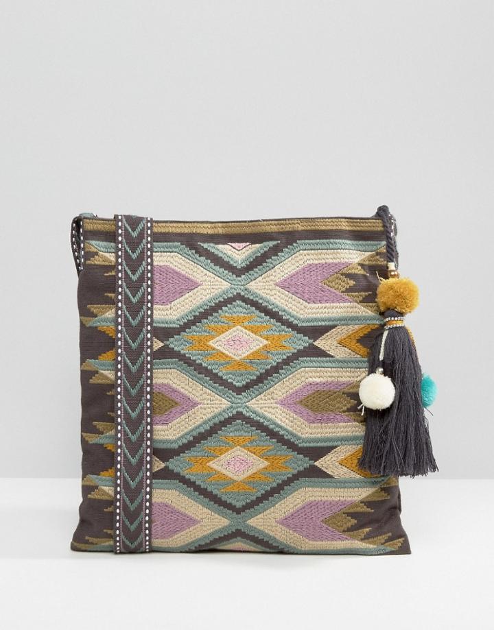 Star Mela Embroidered Detail Cross Body Bag - Multi