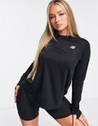 New Balance Running Accelerate Long Sleeve T-shirt In Black