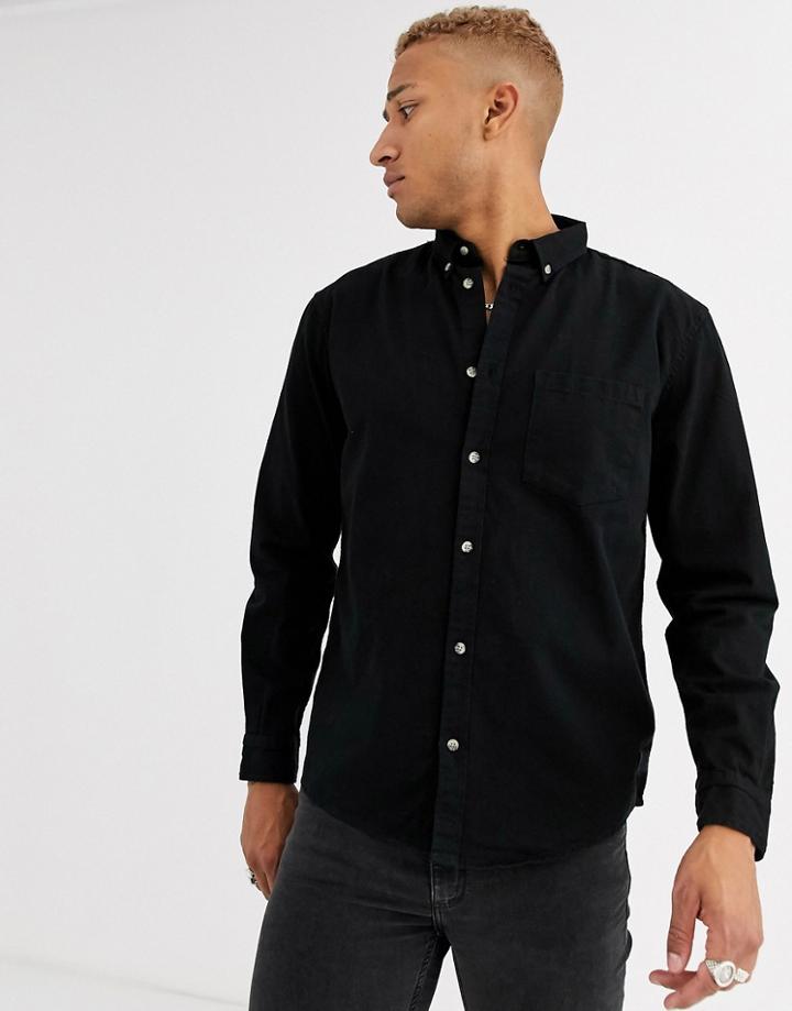 Bershka Shirt In Washed Black