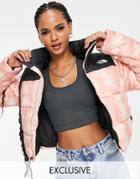 The North Face Cropped Saikuru Jacket In Pink Tie Dye Exclusive At Asos