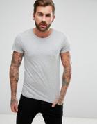 Lee Jeans Pocket T-shirt With Lower Front Lee Tab - Gray