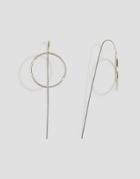 Pieces Maria Hoop Through & Through Earrings - Silver