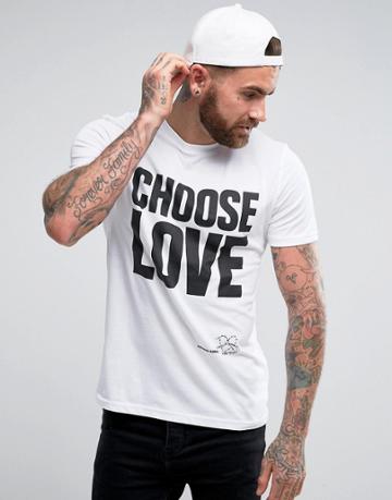 Help Refugees Choose Love T-shirt In White - White
