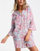 Lauren By Ralph Lauren Night Shirt In Pink Print