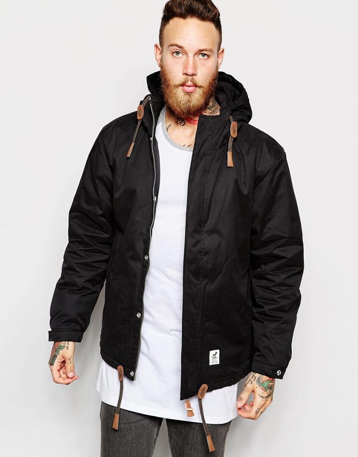 Fat Moose Sailor Wax Jacket - Black