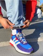 Adidas Originals Retrophy F2 Sneakers In Blue And Red