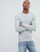 Asos Muscle Sweatshirt In Light Gray - Gray