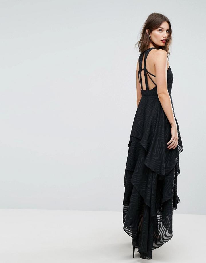 Y.a.s Tiered Maxi Dress - Black