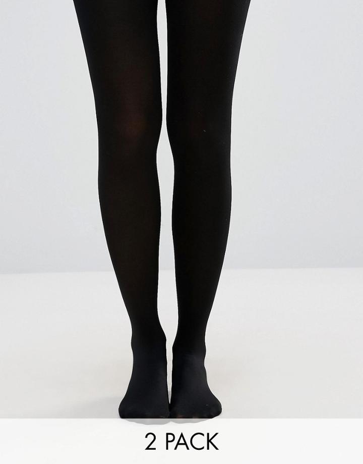 New Look 2 Pack 100 Denier Tights - Black