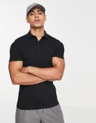 Brave Soul Muscle Fit Polo In Black