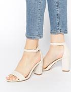 Miss Kg Paige White Heeled Sandals - White