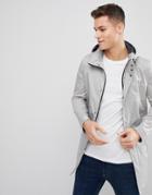 Ted Baker Smart Parka With Zip Detail In Gray - Brown